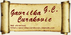 Gavrilka Curaković vizit kartica